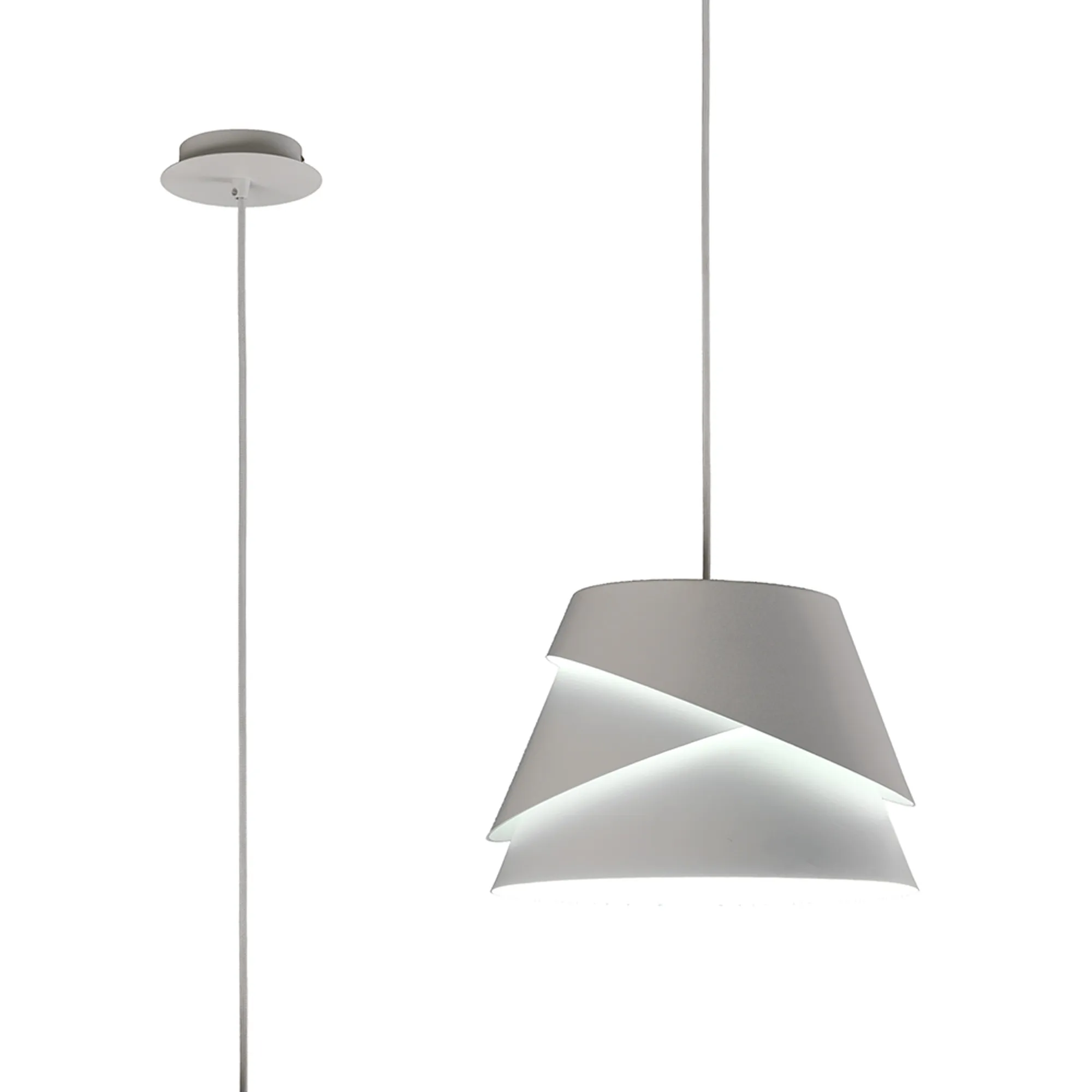 M5862  Alboran Pendant Small 1 Light White